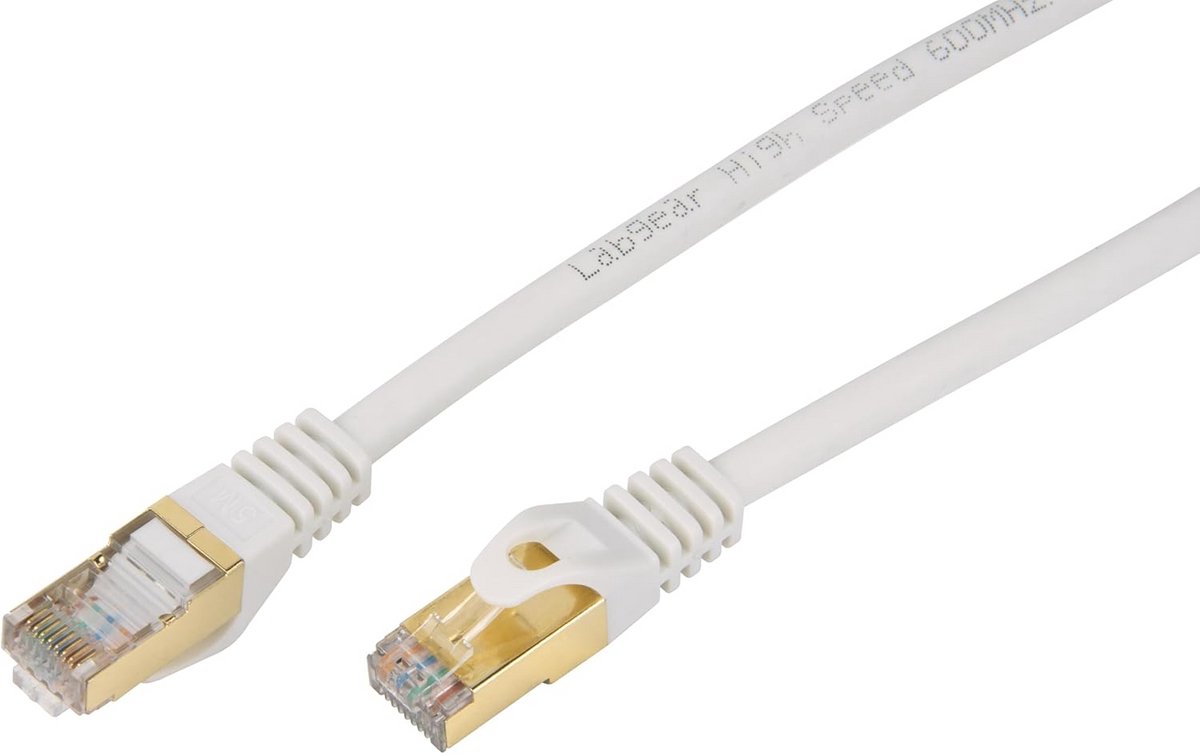 Cat 7 Ethernet Kabel 1 Meter Wit - U/FTP RJ45 Netwerkkabel voor 10Gbps en Gigabit Internet