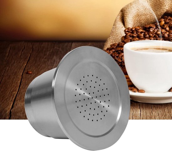 Rvs Koffie Capsule Pods Cup met Lepel Borstel Herbruikbare Hervulbare Filter Houder Vervanging voor Nespresso(3 chroom), 50ML Capsule Cup Rvs Koffie Capsule Pods Cup met Lepel Borstel Herbruikbare Hervulbare Filter Houder Vervanging voor Nespresso(3 chroom), 50ML Capsule Cup