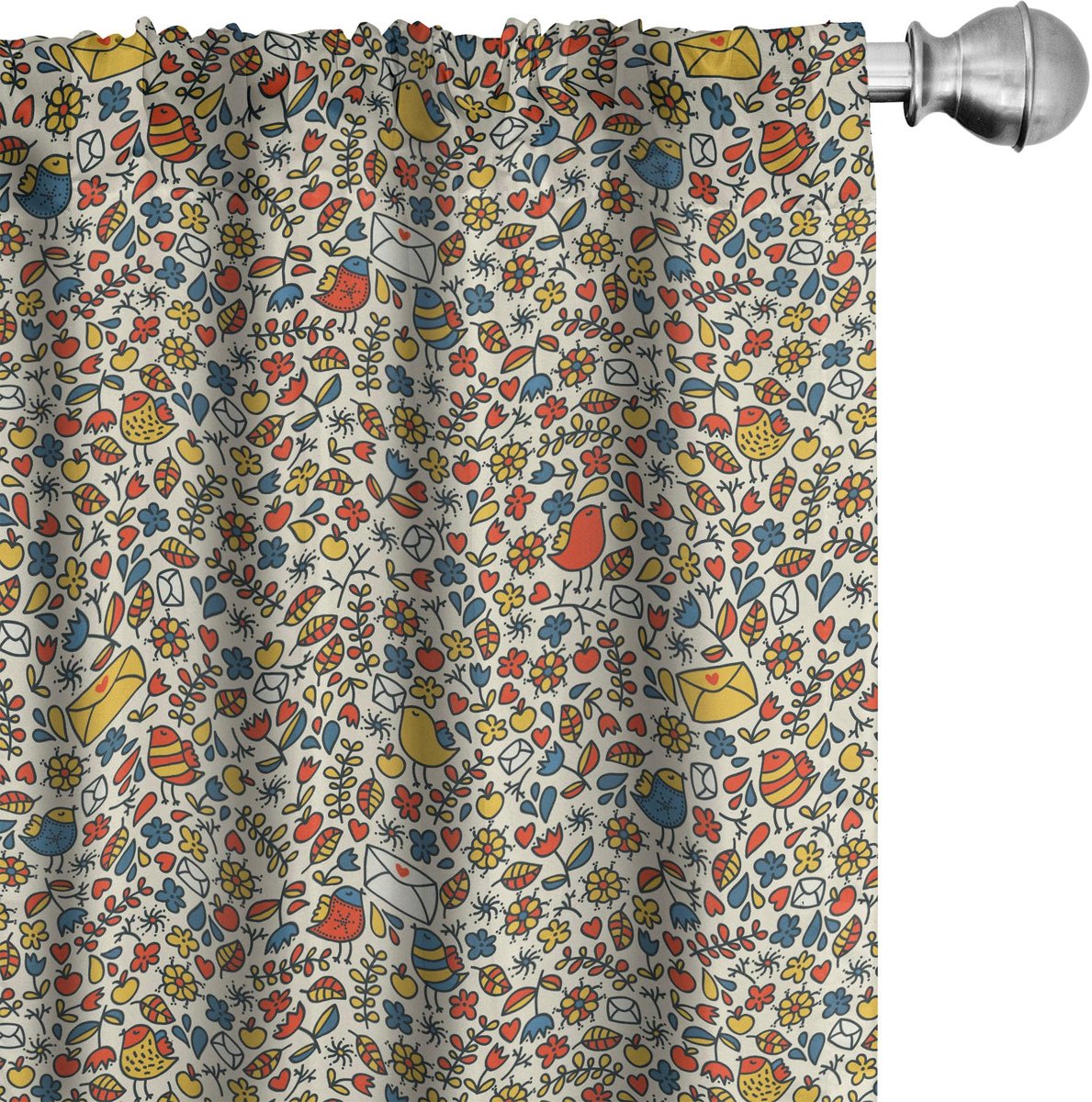 ABAKUHAUS Herfstgordijnen – 2x75x245 cm – microvezel, Halfschaduw Mehrfarbig