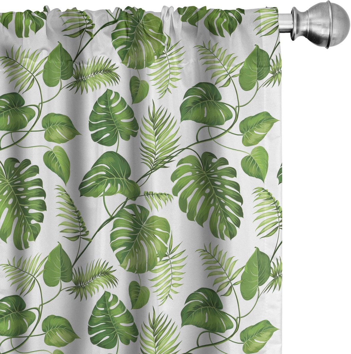 ABAKUHAUS Blad Voorhangen – 2x75x225 cm – Blasses Groen – Halfdonker Blasses Grün