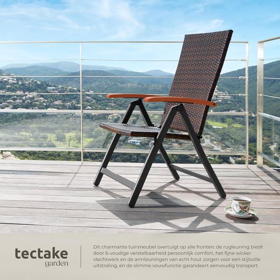 Outtec® Verstelbare Ligbed Met Kussen Ligstoel Tuinstoel Campingstoel Strandstoel Lounger Tot 120 Kg Opvouwbaar 1570534912
