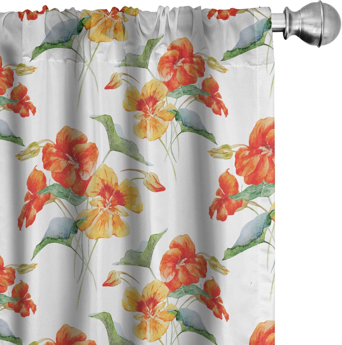 ABAKUHAUS Voorhangen – 2-delige set meerkleurig 150x175 cm microvezel Groen