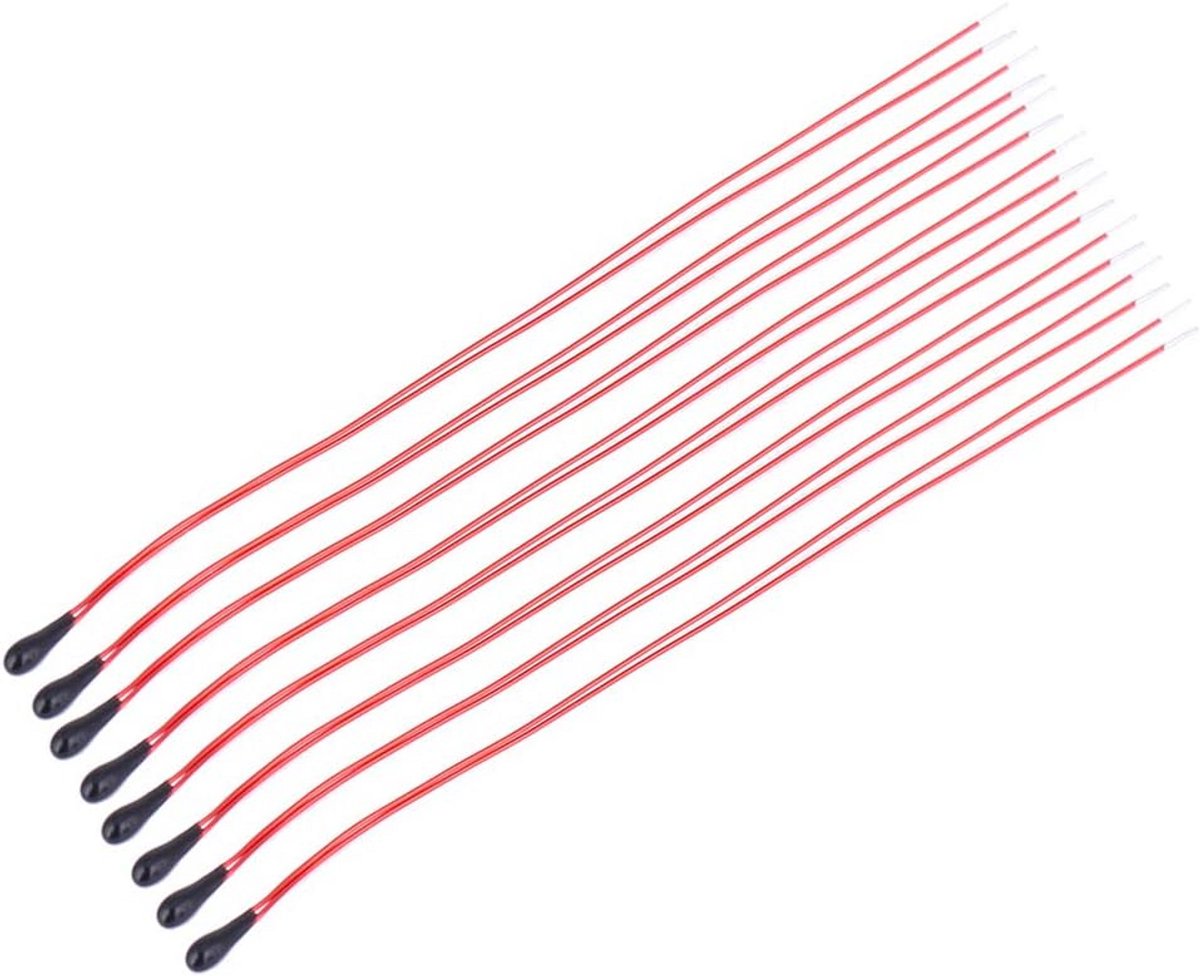 10 Stuks Temperatuursensoren Voor 3D Printer Hotend en Bed - Hoge Gevoeligheid NTC Thermistoren (10k)