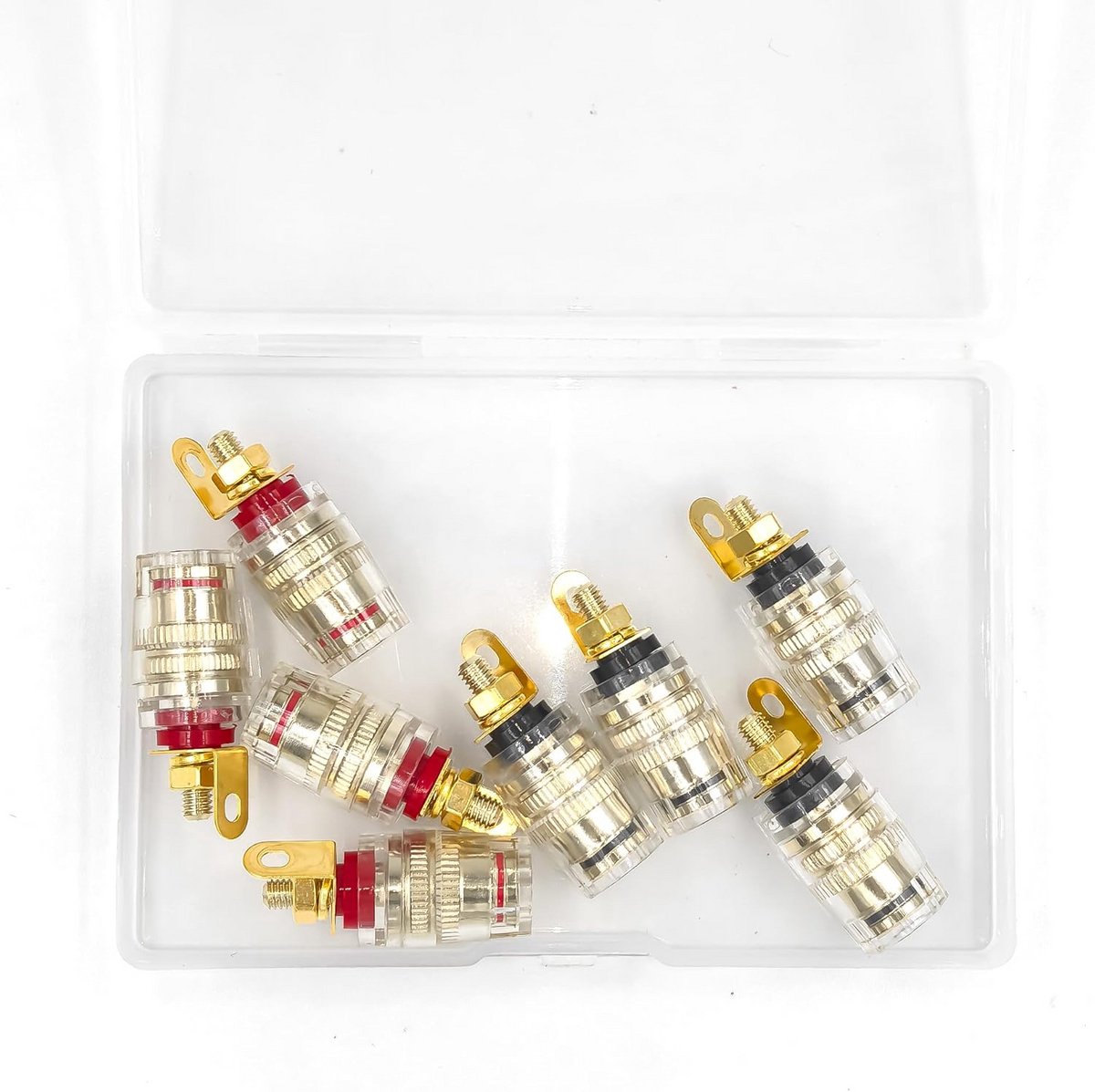 Set van 8 Luidspreker Connectoren 4 mm Banaanstekkers
