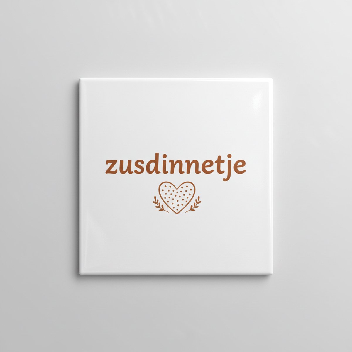 Nevolis Zusdinnetje Decoratieve Tegel – Lieve Zus Tekst Wanddecoratie – Keramische Tegel 15 × 15 cm Multi Color