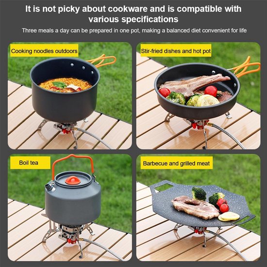 Pure 4Home - Réchaud à Gaz Portable Pliable 2600 W