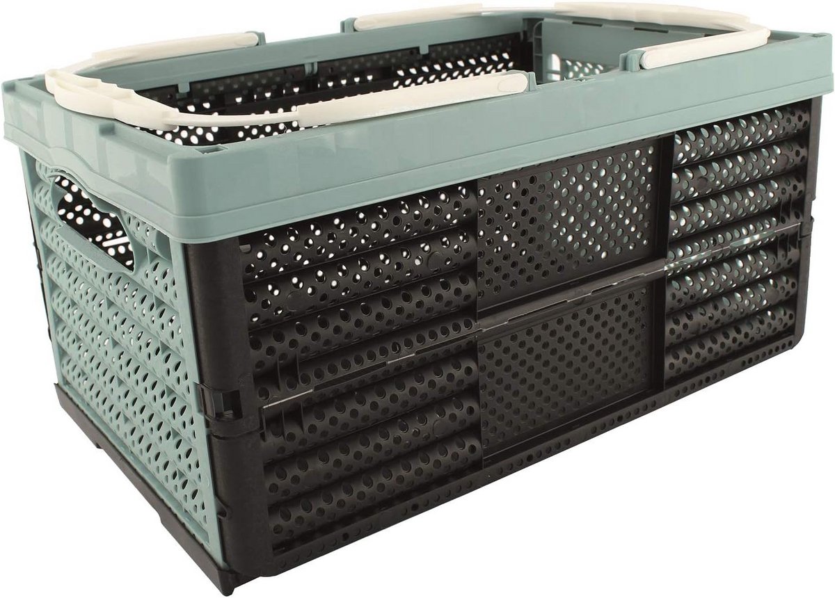 Opvouwbare Boodschappenmand 16 Liter - Robuuste Plastic Opbergbox