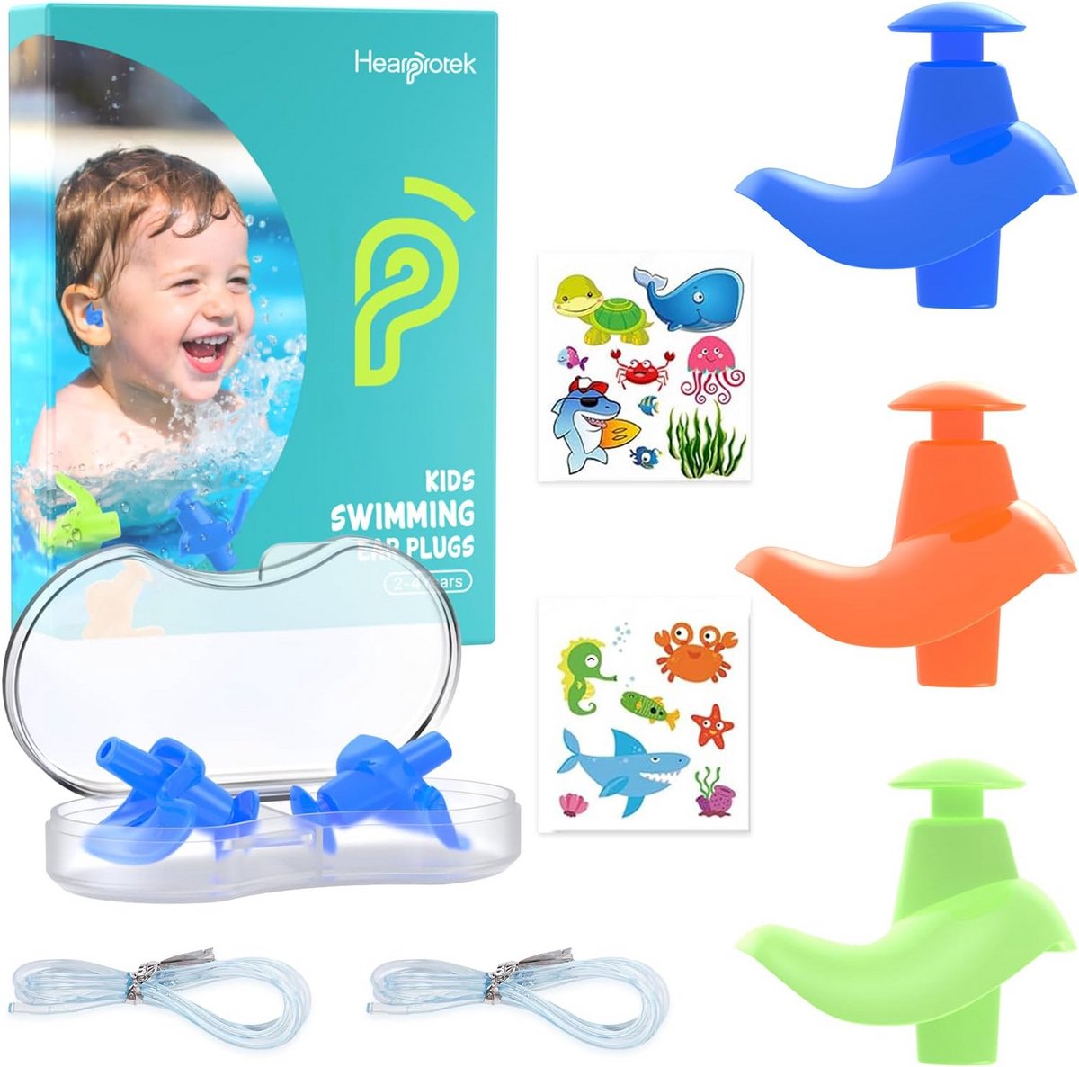 3 Paar Waterdichte Zwem Oordopjes voor Kinderen - Herbruikbare Siliconen Oordopjes tegen Water