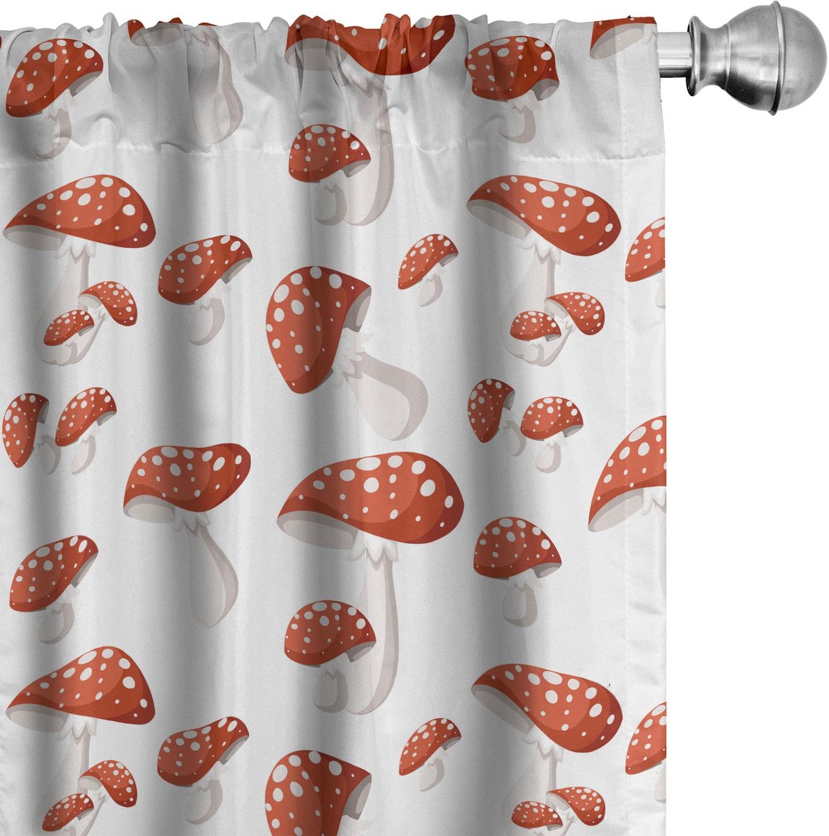 ABAKUHAUS Amanita Gordijnen - 2x75x175 cm - Microvezel, gedeeltelijke verduistering - verbrand oranje-roestkleur Bruin Oranje Roest