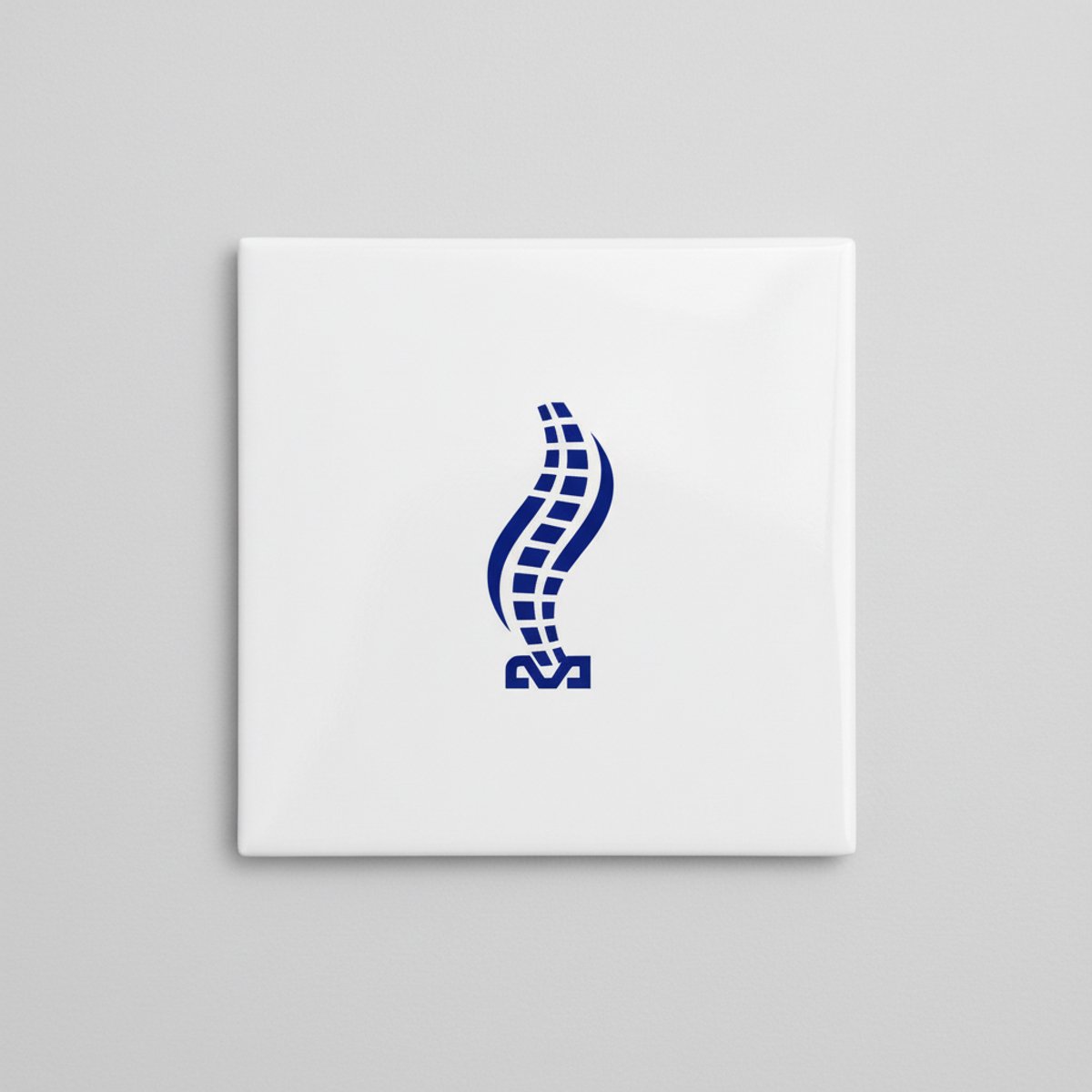 Nevolis Minimalistische Blauwe Lijn Tegel – Moderne Abstracte Wanddecoratie – Keramische Tegel 15 x 15 cm Multi Color