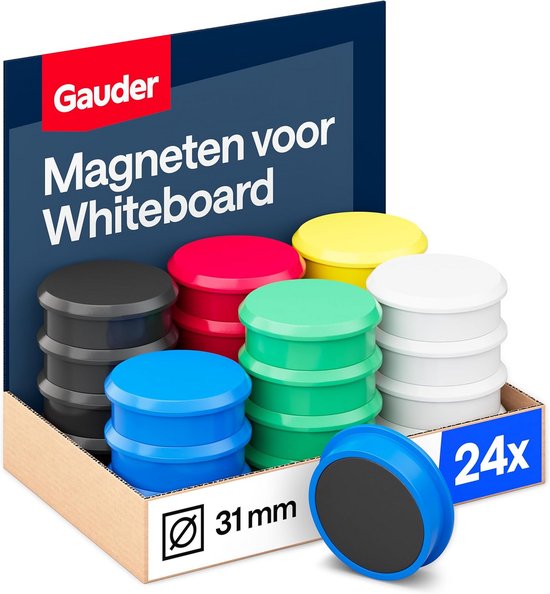 Magneet Sticker Rond Rood Ronde Magnetische Stickers voor Whiteboard en Koelkast - Sterke Ferrite ...