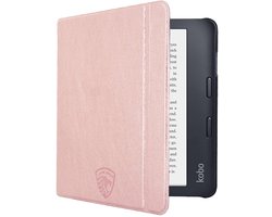 Slimfit Hoesje Sleepcover Geschikt voor Kobo Libra 2 Hoes Cover Roze Goud - ereader hoesje - cover