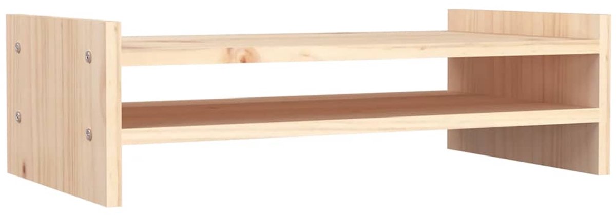 vidaXL - Monitorstandaard - 50x27x15 - cm - massief - grenenhout