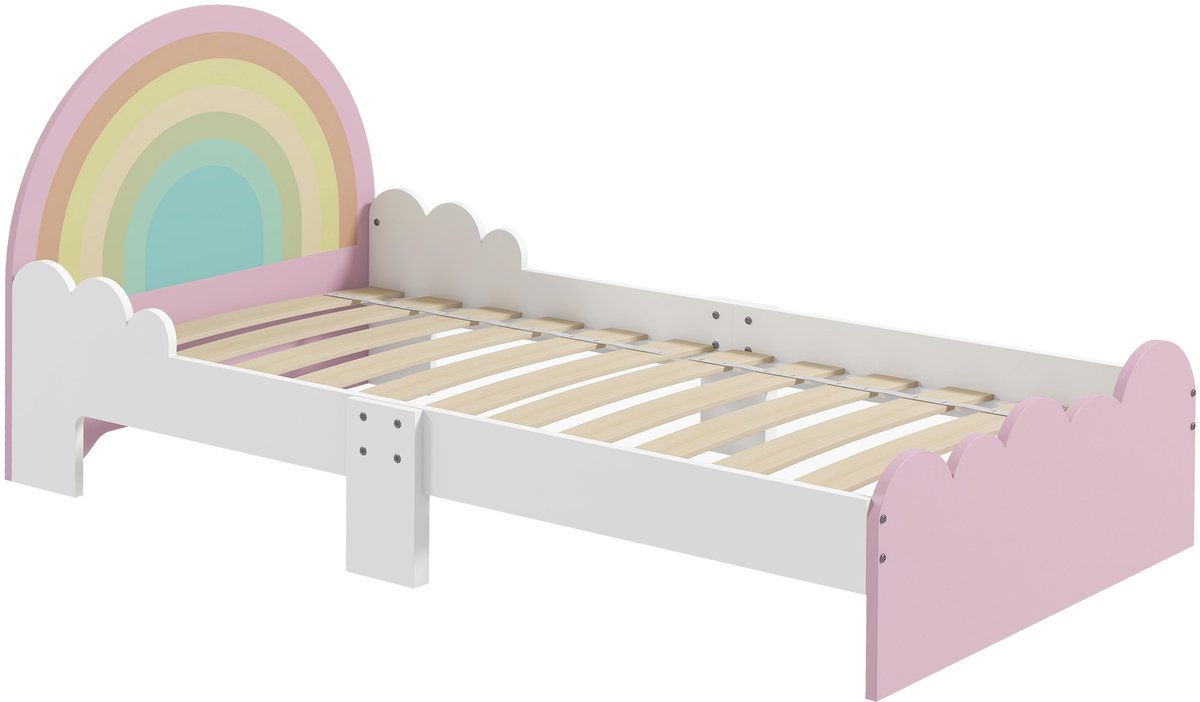 ZONEKIZ Kinderbed - MDF - 143x74x66cm - Roze