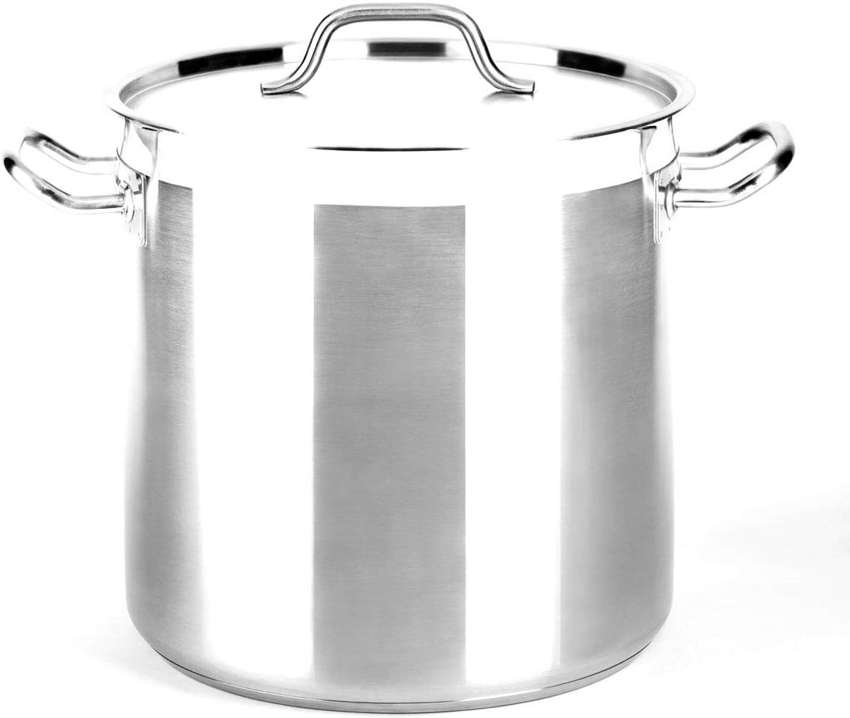 Professionele Pot 28cm Gemaakt van 18/10 Roestvrij Staal Dikke Bodem