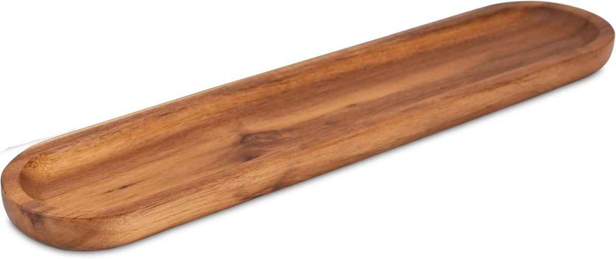 Acaciahout Dienblad 37 cm - Smal Houten Serveerplank voor Tapas, Sushi & Antipasti