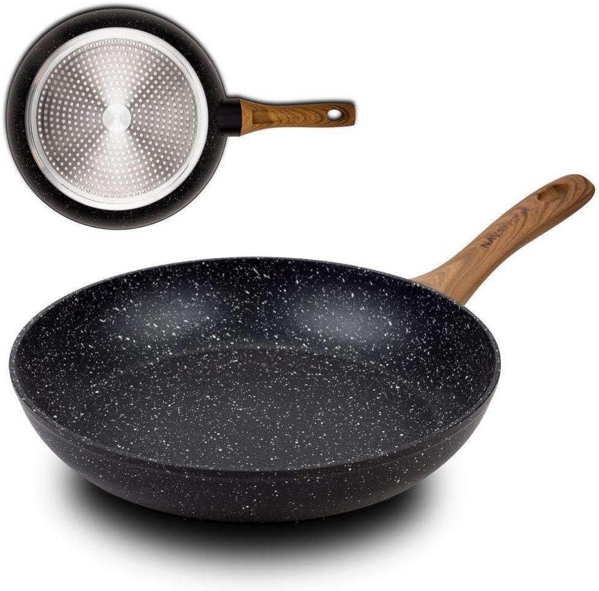Gietpan 28 cm met Graniet Anti-aanbaklaag - Geschikt voor Inductie en Gas