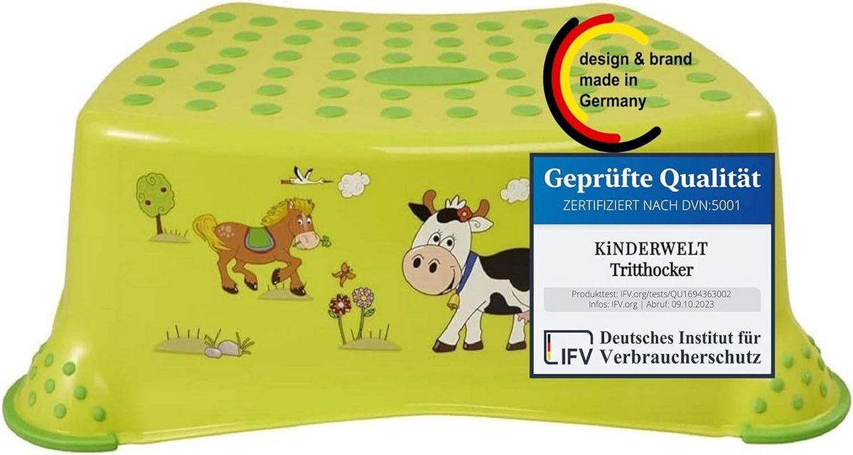 Kindertrap veilig anti-slip 18 mnd+ 100 kg groen