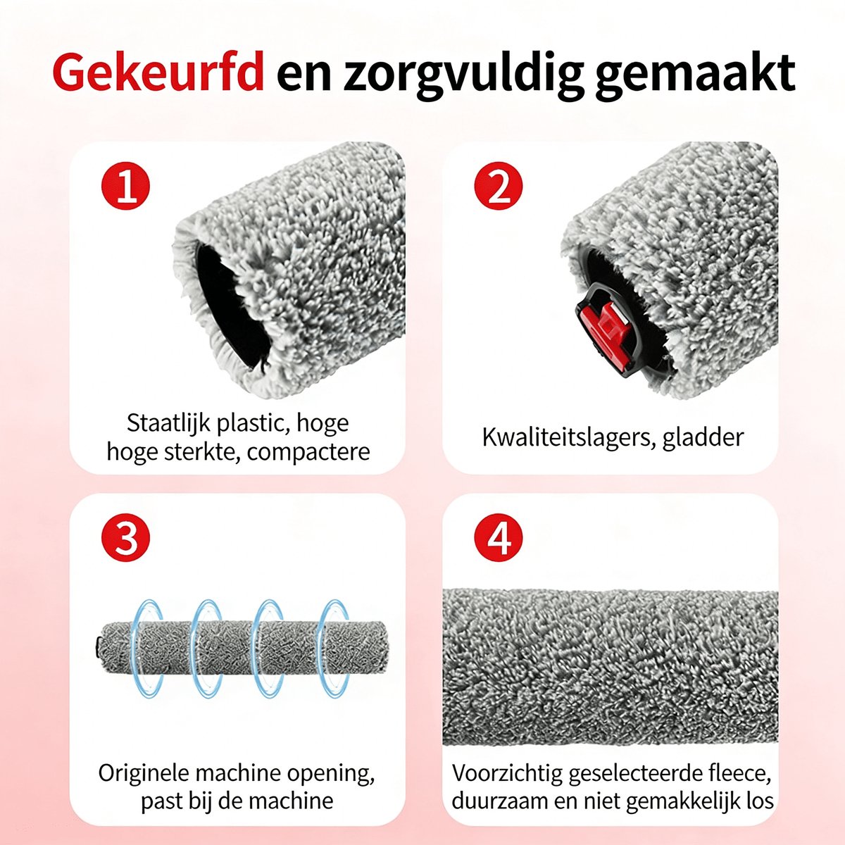 13 stuks Reserveonderdeel accessoires - geschikt voor Eufy Omni E25 - Eufy Omni E28 robotstofzuigers - 1 hoofdborste & 4 stofzakken & 6 zijborstels & 2 rolmops — afbeelding 4