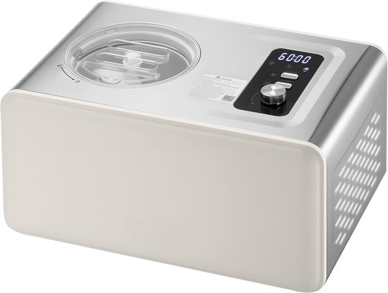 Automatische Ijsmachine 2l met Ingebouwde Compressor (150W), Geen voorvriezen Vereist, met 3 Modi, Elektrische Sorbetmaker voor Thuisgebruik In De Keuken — afbeelding 2