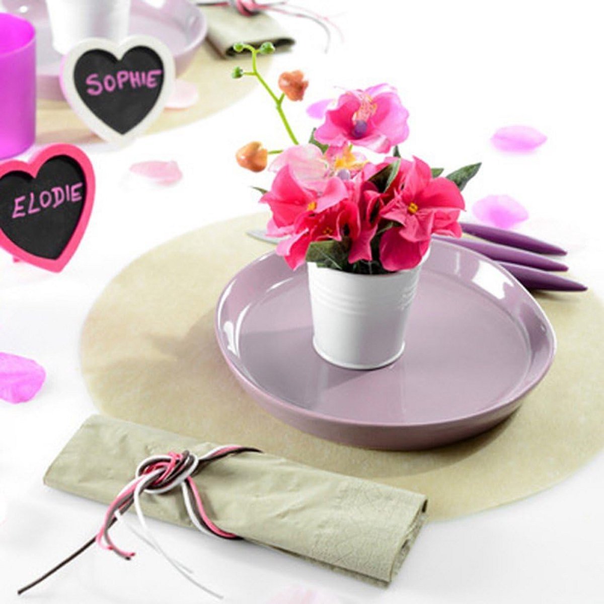 Witte Vlies Placemats Set van 50 Stuks Ronde Tafelonderleggers