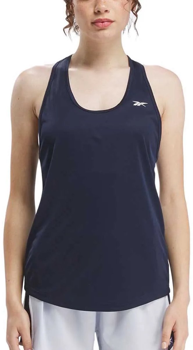 Reebok Id Train Mesh Back Mouwloos T-shirt S Vrouw Marineblauw