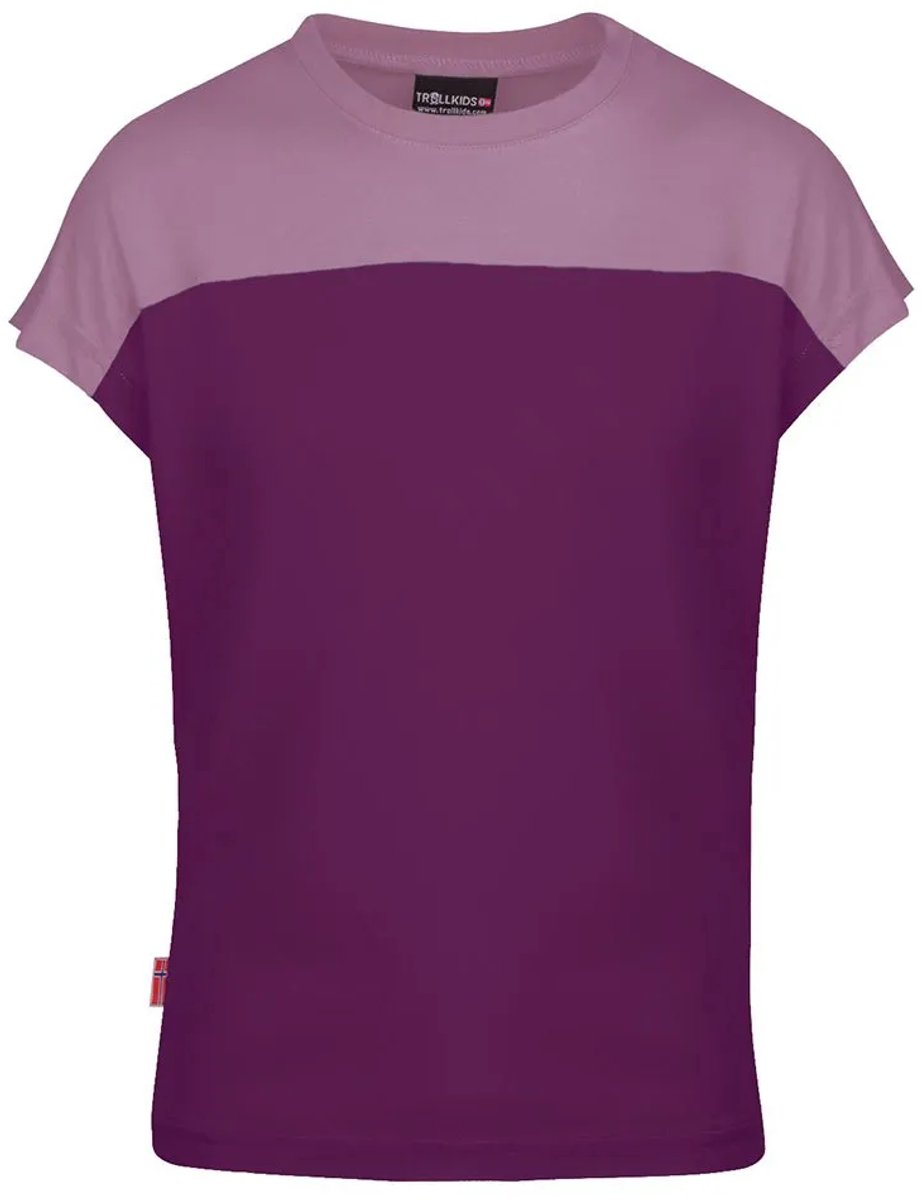 Trollkids Bergen T-shirt Met Korte Mouwen Paars 176 cm Meisje