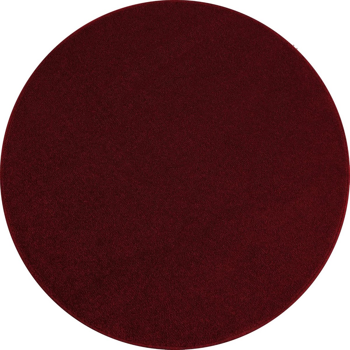 Rond Tapijt 160x160 Rood - Laagpolig Effenvloerbedekking voor Woonkamer & Slaapkamer
