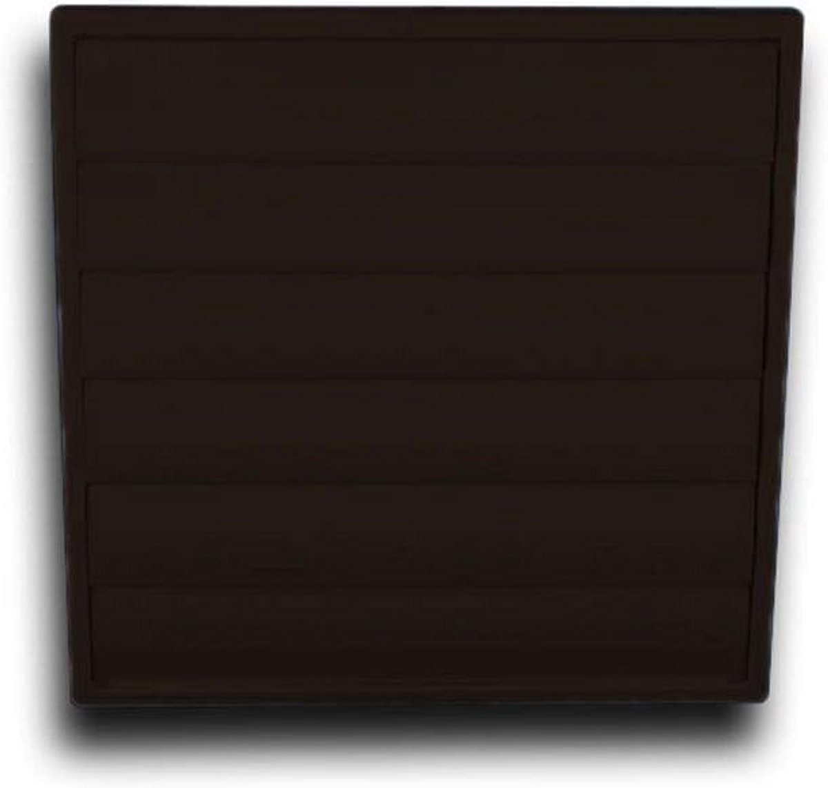Ventilatierooster met automatisch sluitende lamellen ABS kunststof insectenwerend met flens bruin diameter 100-200mm