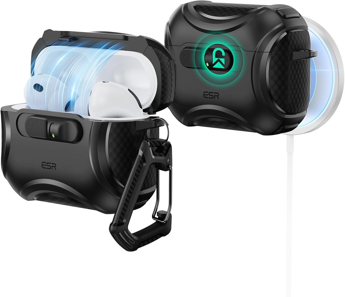 Robuuste Beschermhoes voor AirPods Pro 3 (2025) met MagSafe en Valvergrendeling
