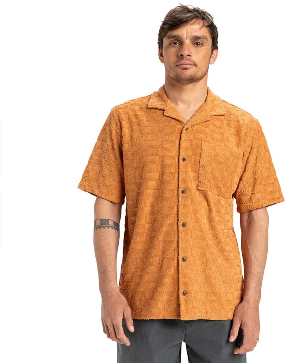 Quiksilver Pana Overhemd Met Korte Mouwen XL Man Bran