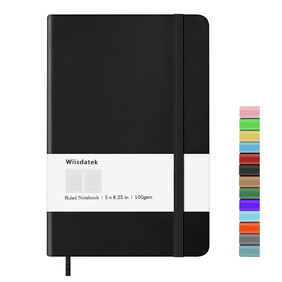 Luxe Notitieboek A5 Zwart Hardcover - 100GSM Lijn Grid Papier voor Schrijven en Journalen