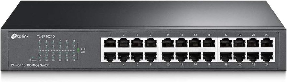 Netwerk-switch 24 poorten Unmanaged Fast Ethernet (10/100) Zwart
