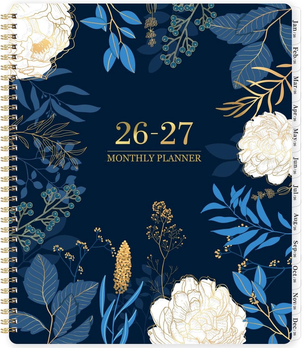 Maandplanner 2025-2026 | 2 Jaar Kalender met Tabs en Notitiepagina's