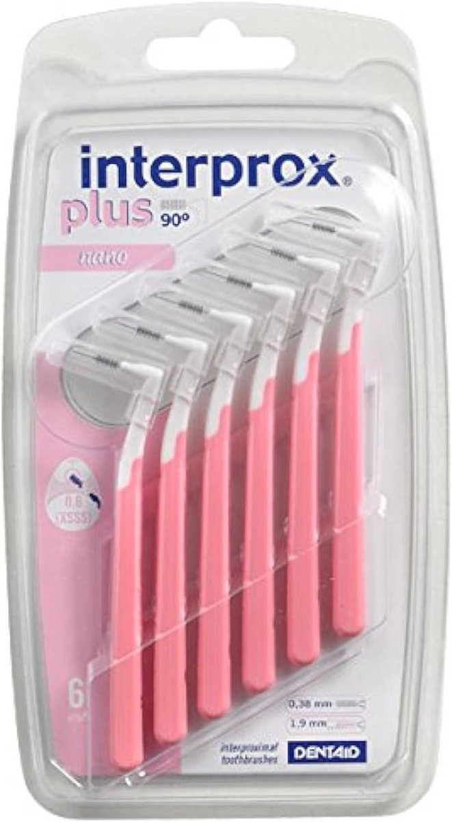 Interdentale borstels Nano 6-pack - Set van 3 x 6 stuks voor optimale mondhygiëne