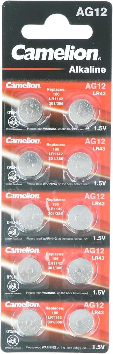 Set van 10 Oplaadbare LR43 Knoopcellen voor Diverse Apparaten
