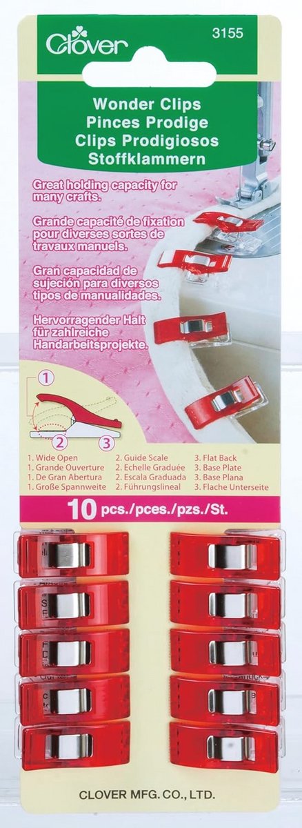 Stofklemmen Wonder Clips - 10 Stuks - Blauw