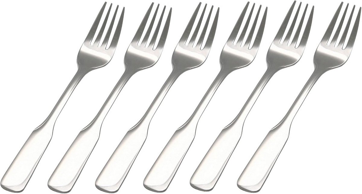 Voorgerechten en Dessertvorken Set van 6 | Hoogwaardig RVS Bestek