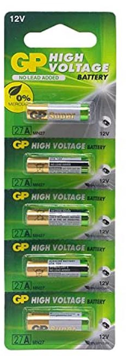 Alkaline 12V Batterij 5 Stuks - GP 27A MN27