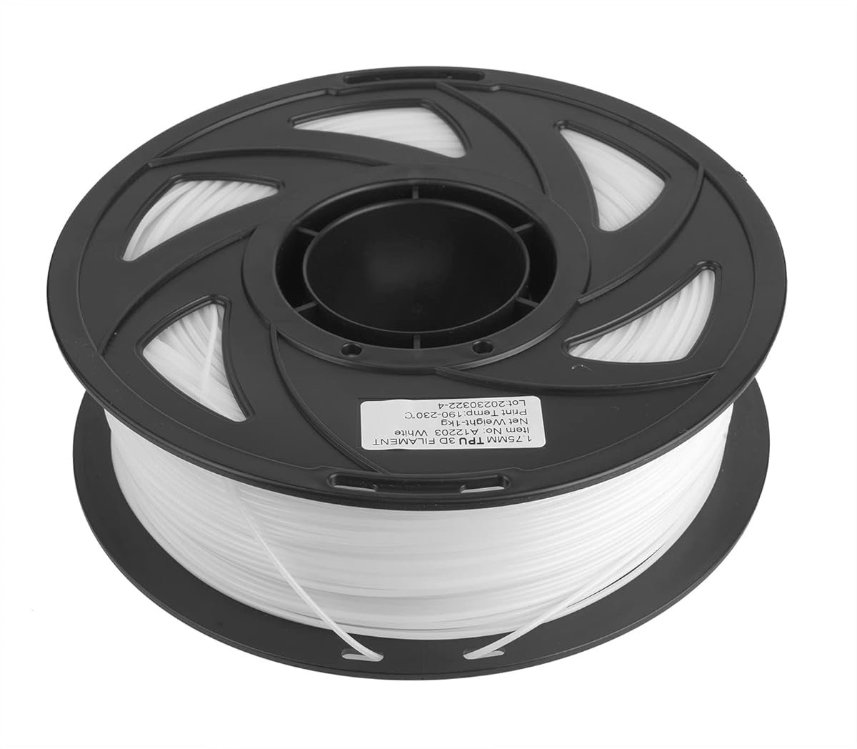 TPU 3D Printer Filament 1.75mm Wit 1KG