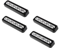 Pack van 4 LED Tap Lights - Draadloze Stick-on Nachtlampjes voor Kasten, Hal en Trappen
