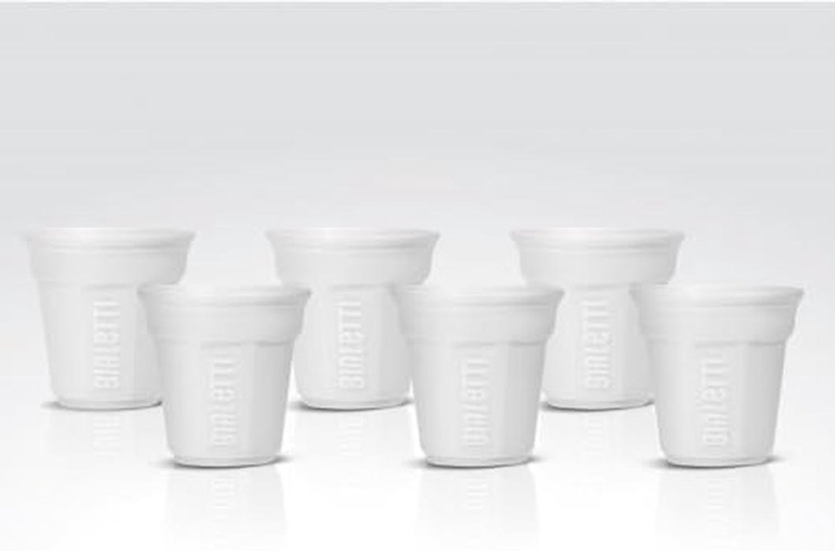 6 Kleurige Espressobekers van Porselein - Set van 6