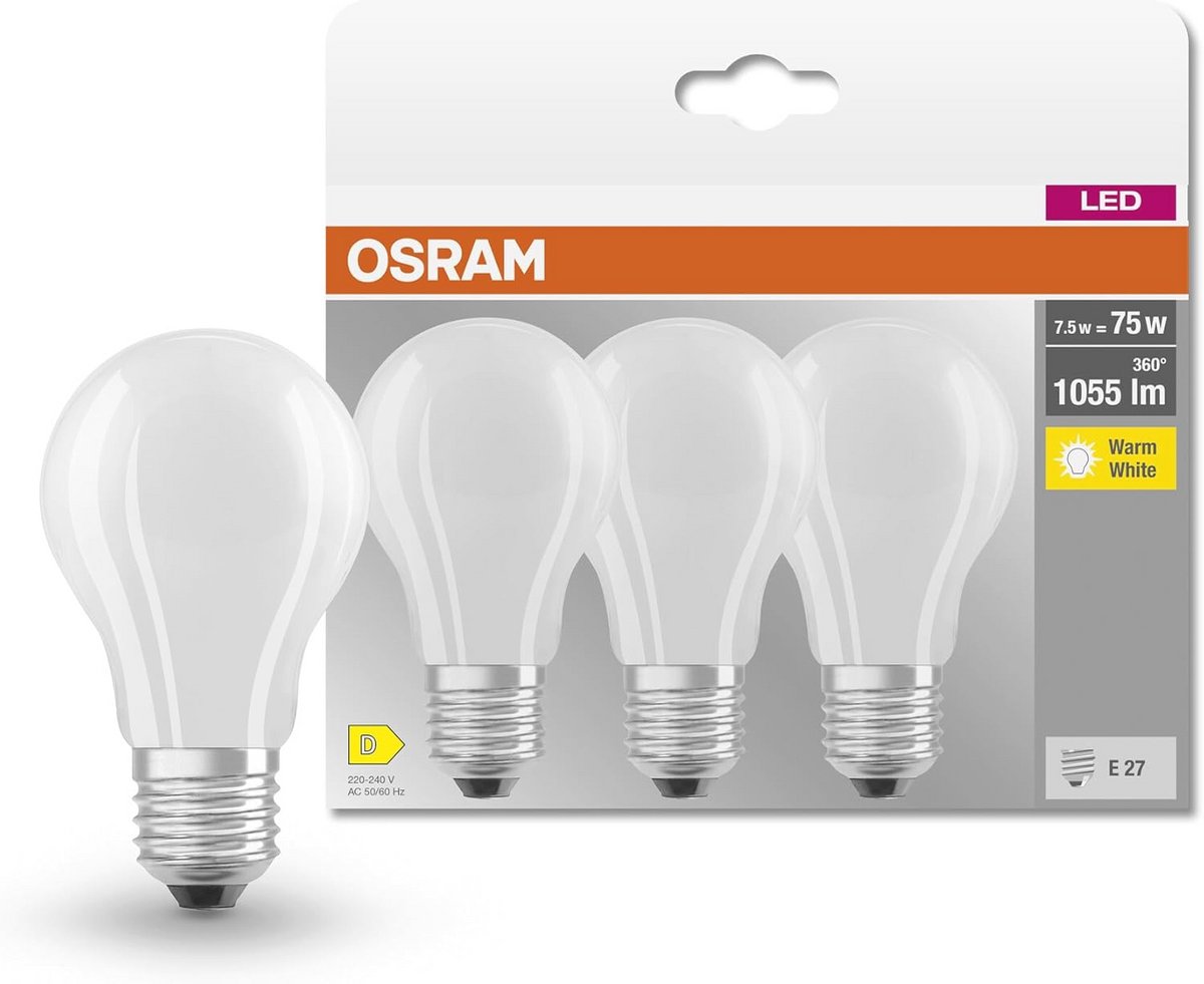 E27 LED Lamparen Set van 3 - Warm Wit - Vervanging voor 75W Gloeilampen