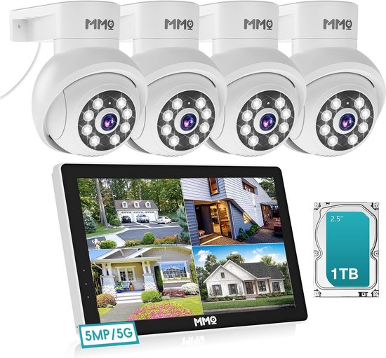 Reolink 5MP Solar Outdoor Camera 355°/140° Kantel Batterij IP-camera met Personen-/Auto-/Tiererkennung, 2.4/5GHz Wi-Fi, Time Lapse, 2-way Gesprek, Argus PT solar panel (zwart