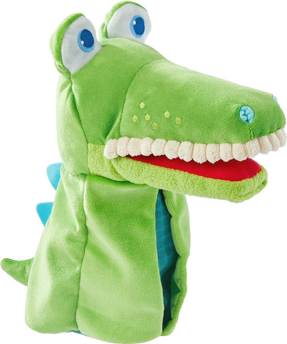 Pluche Handpop Krokodil voor Poppenspel en Rollenspel