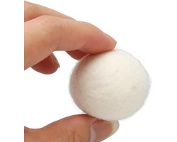 Elkuaie Wollen Droogballen - Kortere Drogingsduur en Minder Static - 6 Stuks - Voor Gezinnen - Wit-6cm