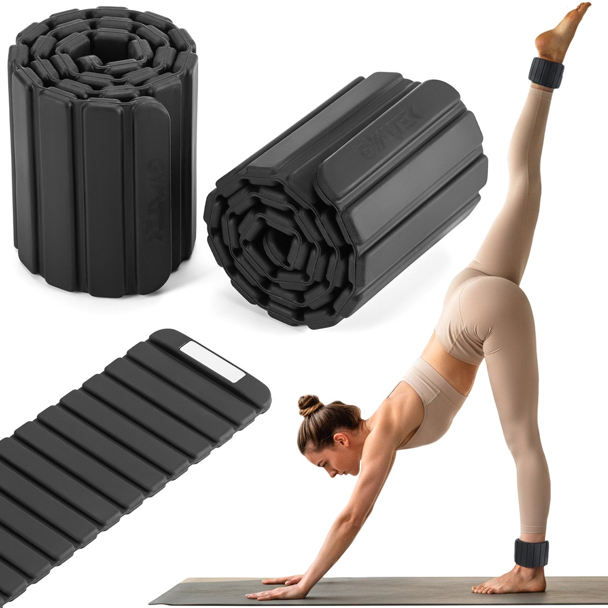 Gymtek® Polsgewichten en Enkelgewichten, Gewichtsmanchetten - 2x 1 kg - Gewichten voor Benen en Armen, Verstelbare Gewichten, Voetgewichten - Pilates, Fitness