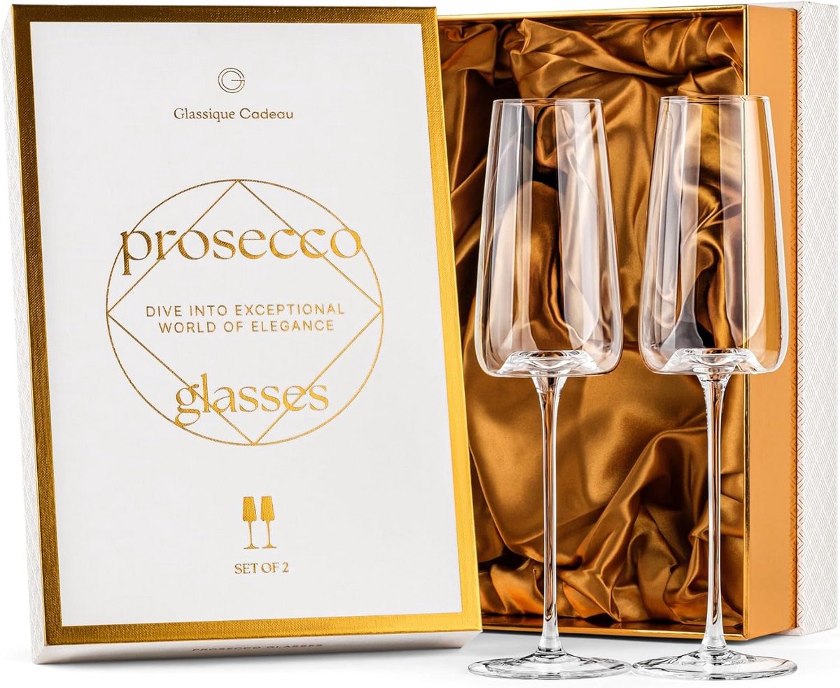 Prosecco Glazen Set van 2 - Perfect voor Feesten en Speciale Gelegenheden