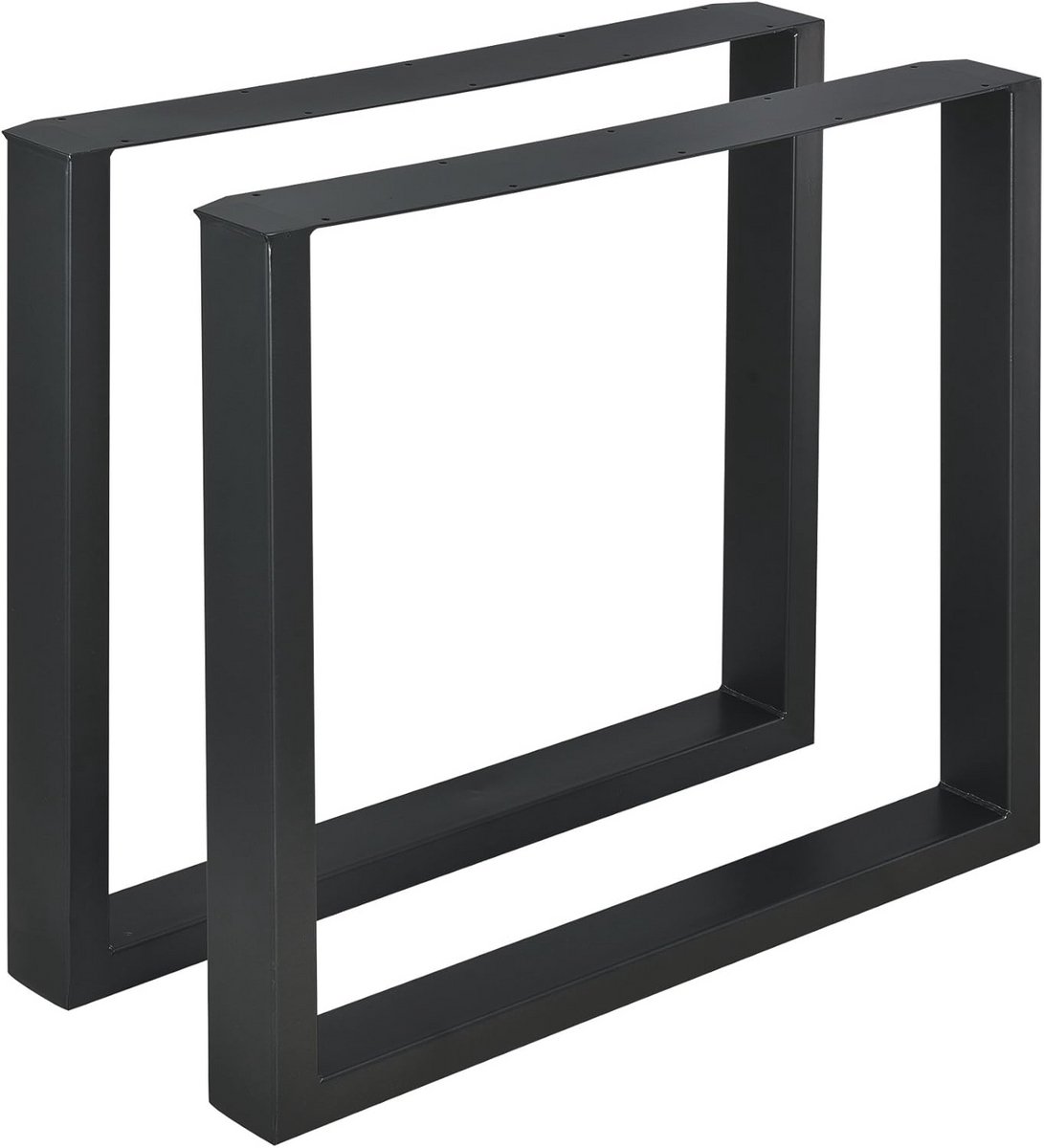 Stalen tafelpoot set van 2 - 80x72 cm - Zwart