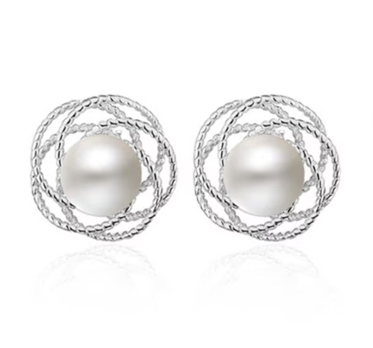 N3 Collecties 925 Sterling Zilveren Charme Holle Bloem Parel Oorknopjes Voor Vrouwen